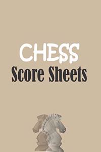 Chess score sheets