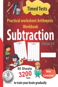 Subtraction Practical worksheet Arithmetic Workbook