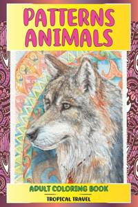 Adult Coloring Book Tropical Travel Patterns Animals