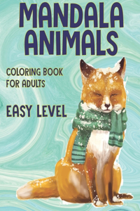 Coloring Book for Adults Mandala Animals - Easy Level