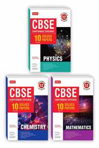 MtgÂ Cbse 10 Years Chapterwise Topicwise Solved Papers Class 12 Physics, Chemistry, Mathematics (Set Of 3 Books) - Cbse Champion For Exam 2023