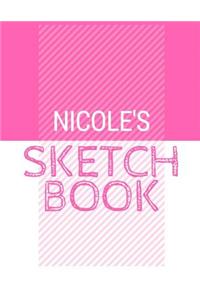 Nicole's Sketchbook: Personalized names sketchbook with name: 120 Pages