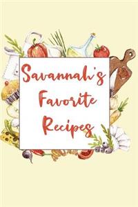 Savannah's Favorite Recipes