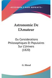 Astronomie de L'Amateur