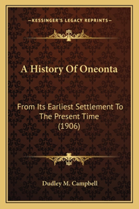 History Of Oneonta