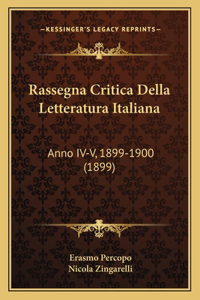 Rassegna Critica Della Letteratura Italiana