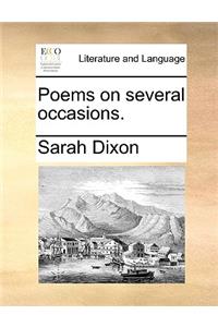 Poems on Several Occasions.