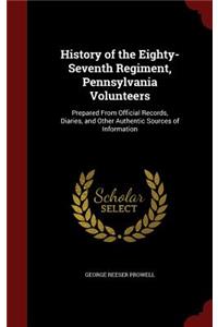 History of the Eighty-Seventh Regiment, Pennsylvania Volunteers