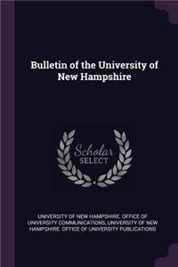 Bulletin of the University of New Hampshire