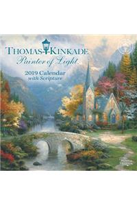 Thomas Kinkade Painter of Light with Scripture 2019 Mini Wall Calendar