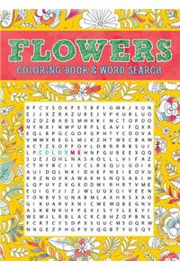 Flowers Coloring Book & Word Search