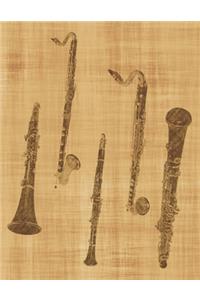 Clarinet Blank Music Sheet Notebook