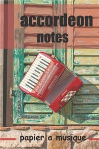 accordeon notes papier a musique