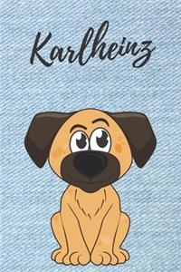 personalisiertes Notizbuch Hunde / Malbuch / Kritzelbuch / Tagebuch / Notizheft / Journal / DIN A5 / Geschenke Karlheinz