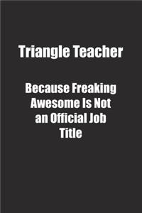Triangle Teacher Because Freaking Awesome Is Not an Official Job Title.