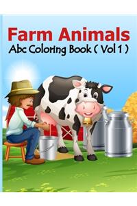 Farm Animals ABC Coloring Book Vol 1