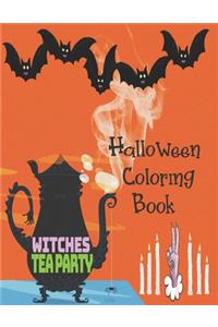 Witches Tea Party - Halloween Coloring Book