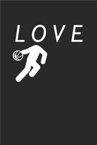 Love Basketball 120 Page Notebook Lined Journal Cute Cool for Basketball Girls