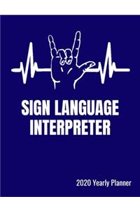 Sign Language Interpreter 2020 Yearly Planner