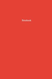 Vermilion Red Colored Lined Bound Notebook/Journal, Letter Sized (8.5x11 in), 100 pages.