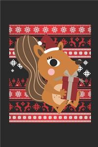 Ugly Christmas - Squirrel: Graph Ruled Notebook / Journal (6" X 9" - 5 X 5 Graph Ruled) - Christmas Gift for Kids, Teens, Mom And Dad