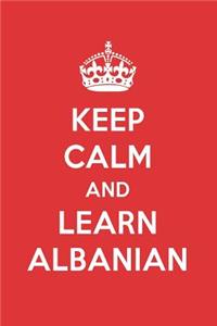 Keep Calm and Learn Albanian: Albanian Designer Notebook