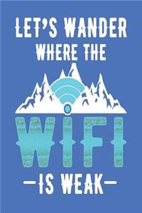 Let's Wander Where the Wifi Is Weak
