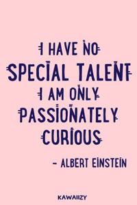 I Have No Special Talent I Am Only Passionately Curious - Albert Einstein