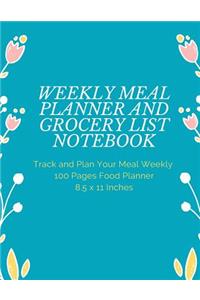 Weekly Meal Planner and Grocery List Notebook