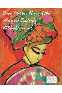 Young Girl with a Flowered Hat - Alexej Von Jawlensky - Notebook/Journal