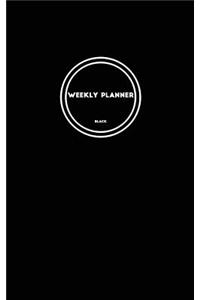 Weekly Planner Black, Weekly Planner 5 X 8