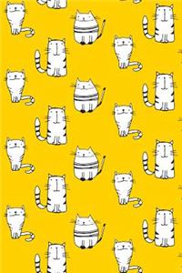 Bullet Journal Notebook for Cat Lovers Sketchy Cats Pattern 8