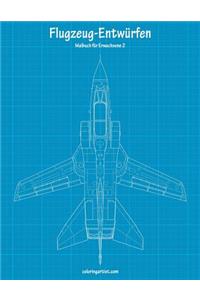 Malbuch mit Flugzeug-Entwürfen für Erwachsene 2
