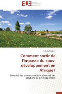 Comment Sortir de l'Impasse Du Sous-Développement En Afrique?