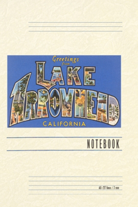 Vintage Lined Notebook Greetings from Lake Arrowhead, California