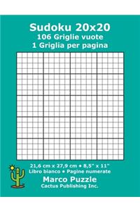 Sudoku 20x20 - 106 Griglie vuote