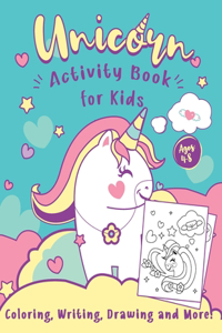 Unicorn Activity Book for Kids Ages 4-8