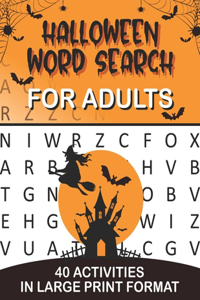 Halloween Word Search For Adults