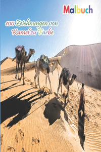 Malbuch 100 Zeichnungen von Kamel zu Farbe