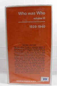 Who Was Who (1929-1940)