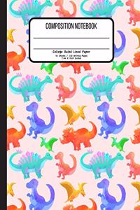 Composition Notebook College Ruled Lined Paper 55 Sheets / 110 Writing Pages 7.44 x 9.69 Inches