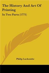 History And Art Of Printing