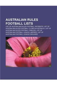 Australian Rules Football Lists