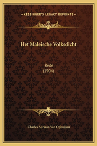 Het Maleische Volksdicht: Rede (1904)