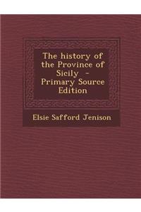 History of the Province of Sicily