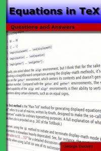 Equations in Tex: Questions and Answers