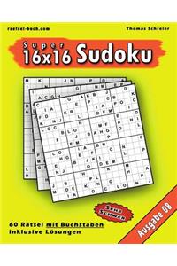 16x16 Super-Sudoku mit Buchstaben 08