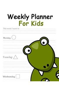 Weekly Planner For Kids -Dinosaur Cover