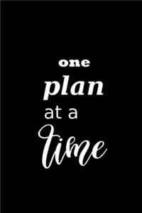 2020 Daily Planner Motivational Saying One Plan At A Time 388 Pages