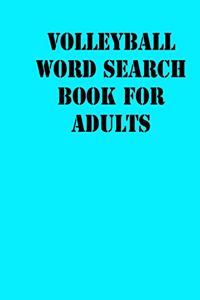 Volleyball Word Search Book For Adults